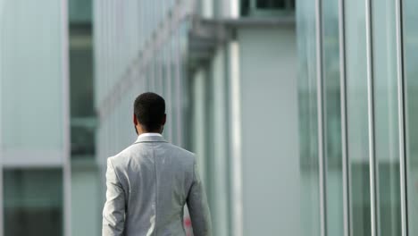 Back-view-of-confident-businessman-wearing-suit-walking-on-street